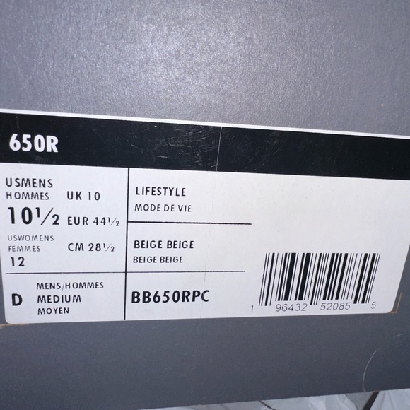New Balance 650 Beige Men's Shoes - Picture 2 of 6